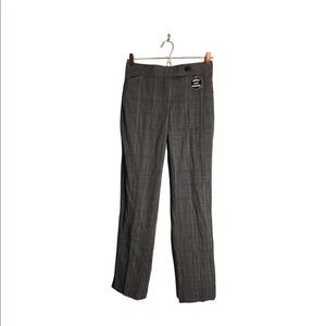 Dress barn | New Tummy Control Lady Chic Plaid Grey Work Pants •